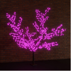 Светодиодное дерево "Сакура", высота 3,6м, диаметр кроны 3,0м, фиолетовые светодиоды, IP 64, понижающий трансформатор в комплекте, NEON-NIGHT, SL531-216